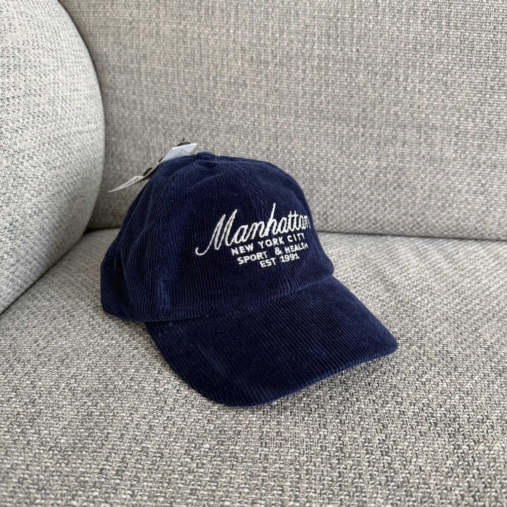 NWT Manhattan Navy Blue Corduroy Hat